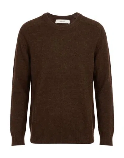 Selected Man Sweater Dark Brown Size S Polyester, Alpaca Wool, Wool, Nylon, Elastane