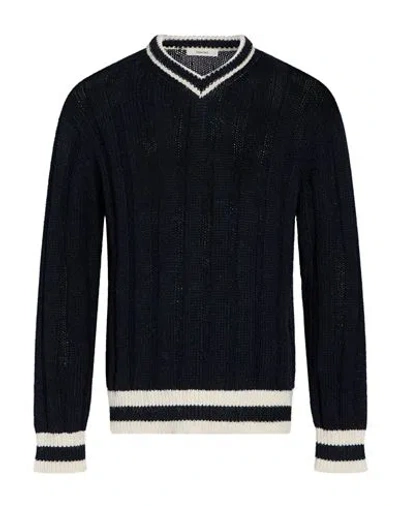 Selected Man Sweater Navy Size S Recycled Polyester, Alpaca Wool, Wool In Black