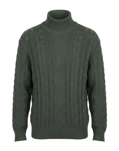 Selected Man Turtleneck Deep Teal Size Xl Cotton In Green