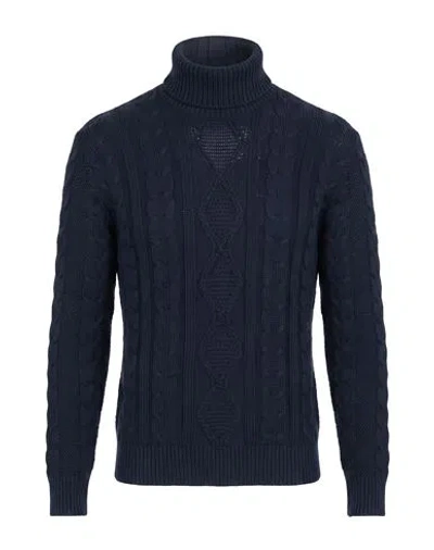Selected Man Turtleneck Midnight Blue Size L Cotton