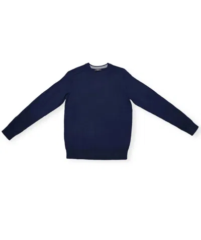 Selected Men's Blade Silk Crew Neck Sweater In Dark Saphire In Blue