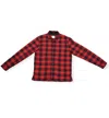 Selected Men's Kane Shirt Jacket In Red Dahlia In Multi