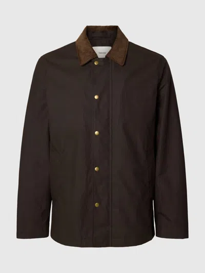 Selected Men  Waxed Cotton In Brown
