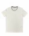 Selected Men's Short Sleeve O Neck Tee Top In Bright White In Beige