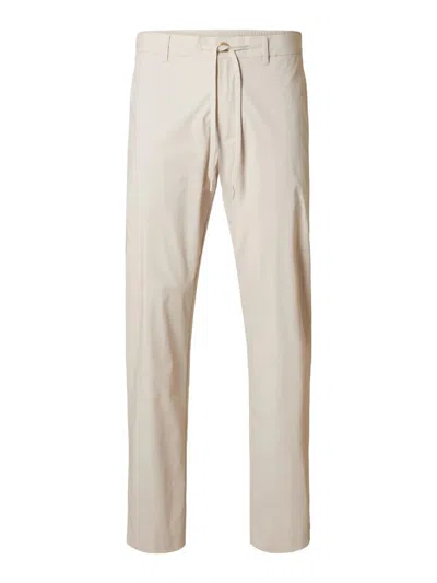Selected Men's Trousers  16094570 - Slh190 Regular Tape Leroy Moonstruckt In Neutral