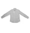 Selected Men's Wogrid Shirt Long Sleeve In Checkered White In Grey