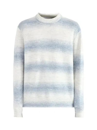Selected Mens Space Dyed Crew Neck Knit Blue