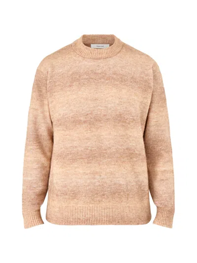 Selected Mens Space Dyed Crew Neck Jumper Brown