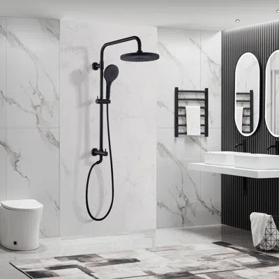 Selected Multi Function Handheld Shower Head Valve Not Included In Black