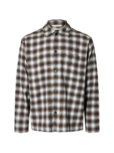 Selected Noah Brush Twist Shirt In Brown