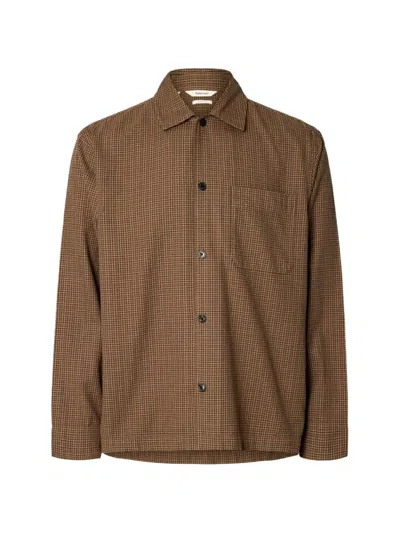 Selected Noah Checked Shirt In 브라운