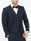 Selected Viscose Blend Slim Fit Blazer In Blue