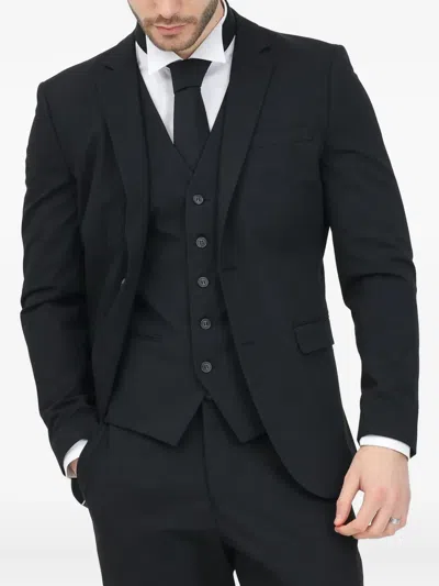 Selected Notched-lapels Blazer In Black