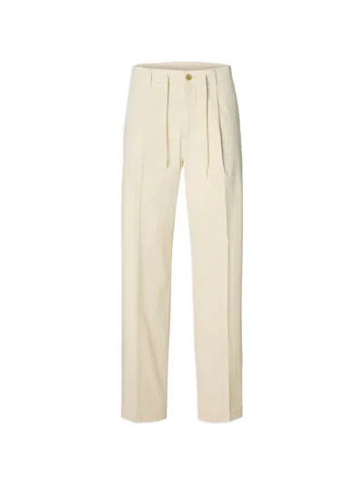 Selected Pleat Tape Trousers In Neutral