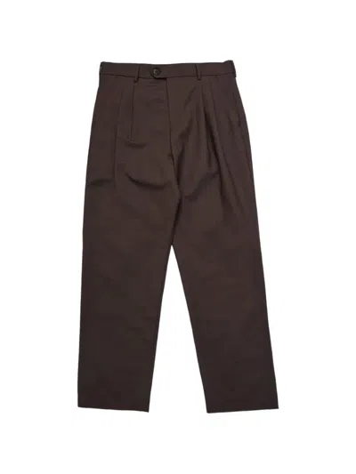 Selected Pleated Trousers In Brown