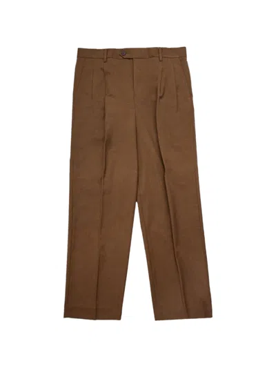 Selected Pleated Trousers In Brown