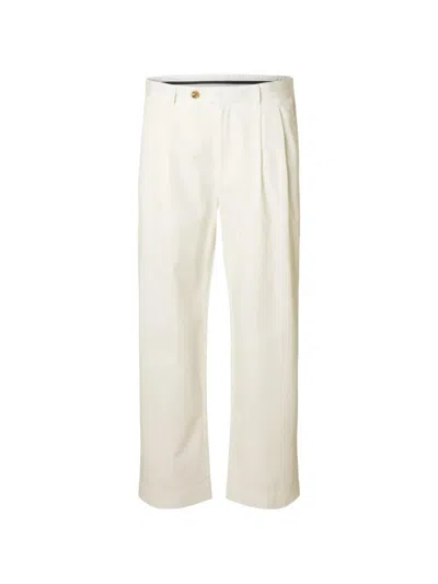 Selected Pleated Trousers In Neutral