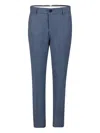 Selected Pressure-pleats Button Trousers In Blue