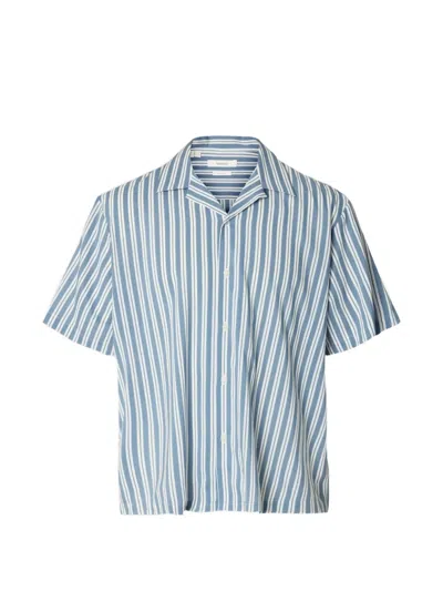Selected Printed Shirt In Blue