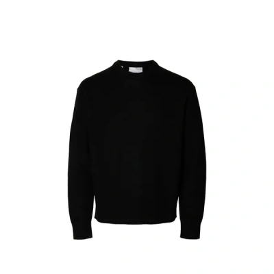 Selected Pull Droit En Laine In Black