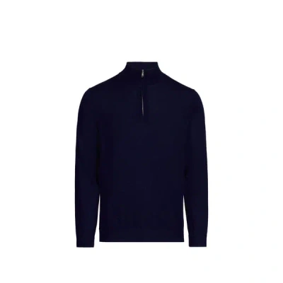 Selected Pull Droit En Laine Mérinos In Blue