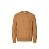 Selected Pull En Maille In Brown