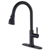 Selected Pull Out Single Handle Touch Sensor Kitchen Faucet In Matte Black
