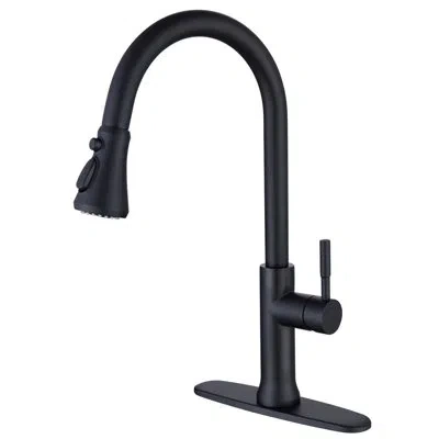 Selected Pull Out Single Handle Touch Sensor Kitchen Faucet In Matte Black