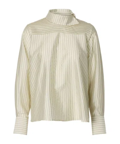Selected Relaxed Fit Blouse In Neutral