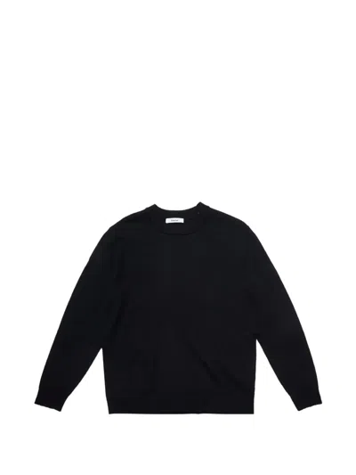 Selected Ribbed Merino-wool Sweater In Black