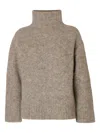 Selected Roll-neck Sweater In Brown