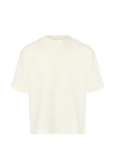 Selected Round-neck T-shirt In Neutral