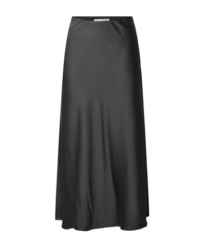 Selected Satin Midi Skirt