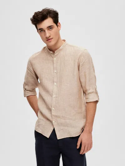 Selected Shirts Man  16088372 Regkylian Kelp In Neutral