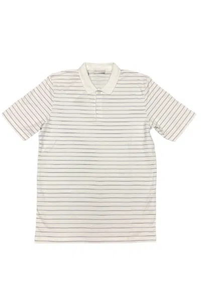 Selected Short Sleeve Polo Shirt In Dark Sapphire In White