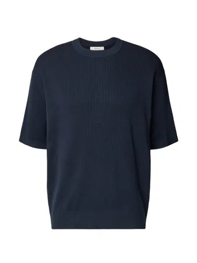 Selected Short-sleeve T-shirt In Blue