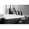 Selected Single Handle Deck Mounted With Pull-out Handheld Shower In Matte Black