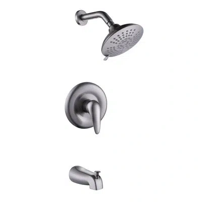 Selected Single Handle Two Functions Concealed Bathroom Shower System With Rough-in Valve In Brushed Nickel