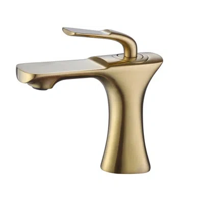 Selected Single Hole Bathroom Faucet In Brushed Gold