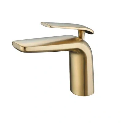 Selected Single Hole Bathroom Faucet In Brushed Gold