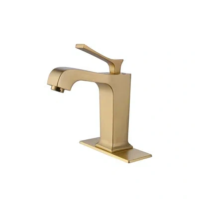 Selected Single Hole Bathroom Faucet In Brushed Gold