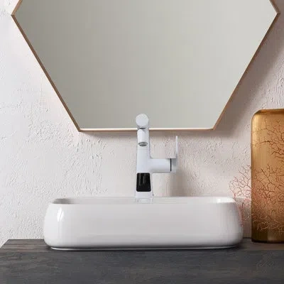 Selected Single Hole Bathroom Faucet In White