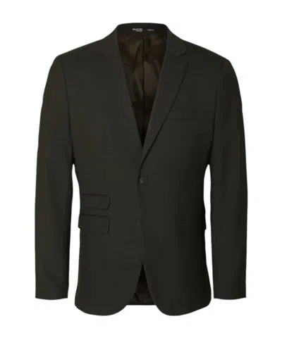 Selected Single-breasted Blazer In Black