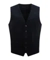 Selected Corduroy Button-up Waistcoat In Blue