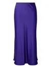 Selected Smooth Midi Skirt In Purple