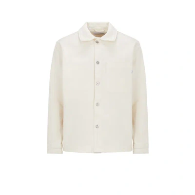 Selected Straight Cotton Shirt In Neutral