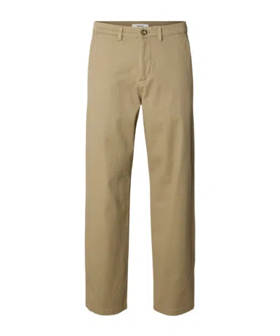 Selected Straight-leg Casual Trousers In Neutral