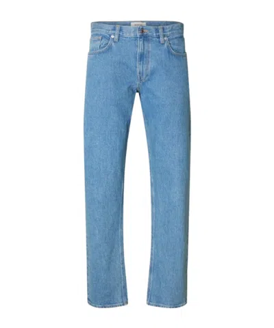 Selected Straight-leg Jeans In Blue
