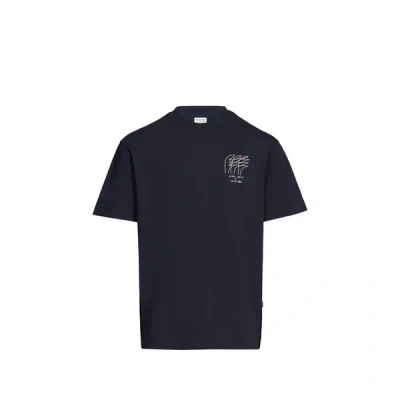 Selected T-shirt En Coton In Blue