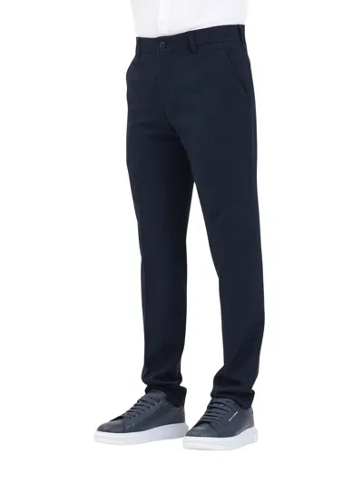 Selected Tailored Multicolor Trousers With Straight Leg And Textured Finish In Black